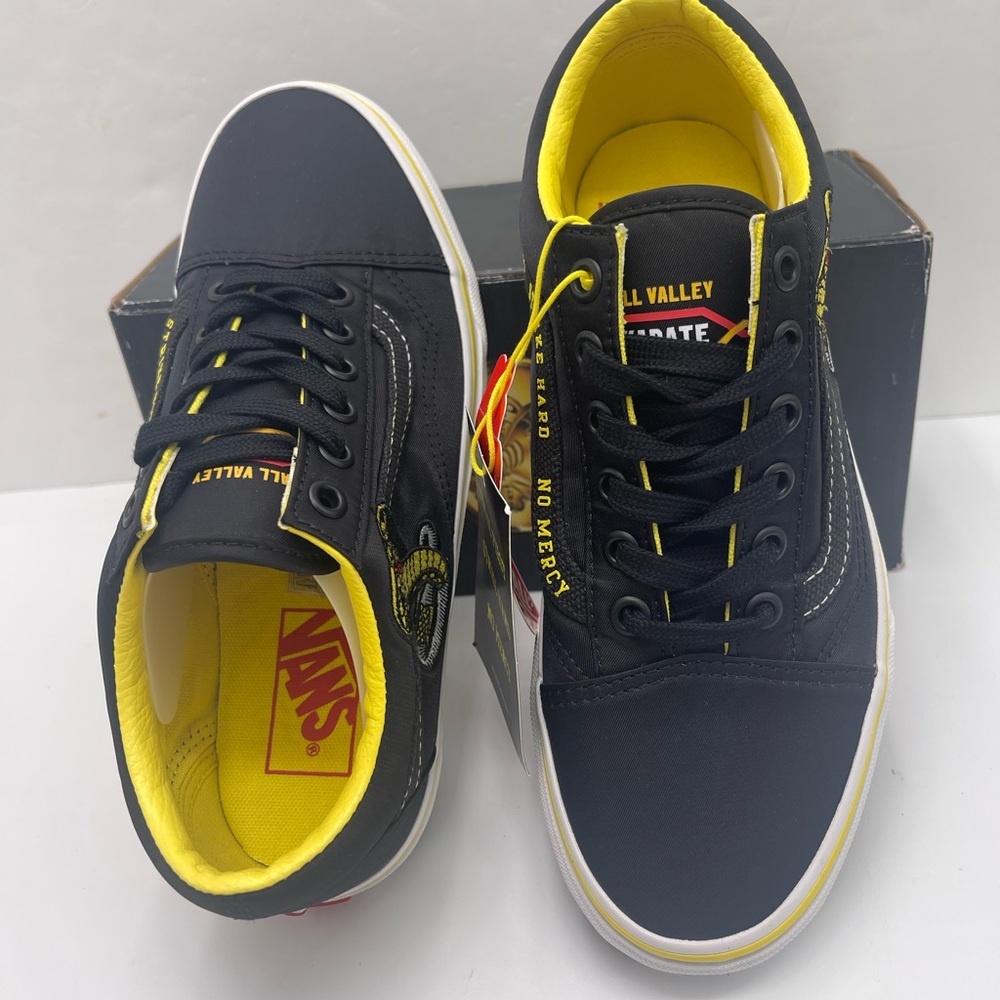 Vans Men’s Old Skool
Cobra Kai Black/Yellow/White Sneakers 
VN0A3WKT05N - Picture 3 of 16